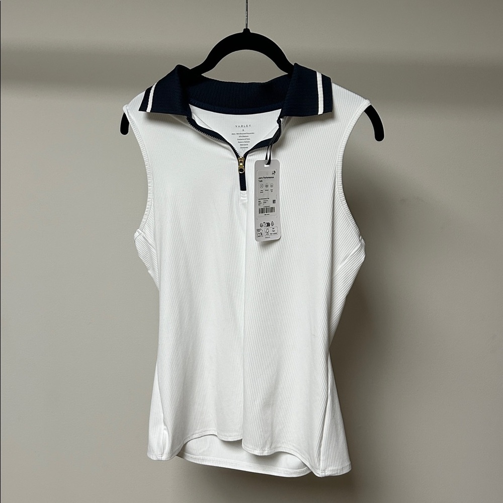 Varley Jerry performance tank white/blue nights